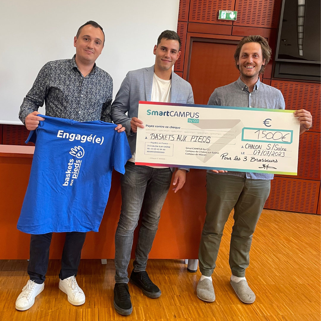 Remise des fonds Baskets Aux Pieds 3 Brasseurs SmartCAMPUS by CCI